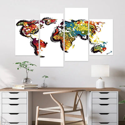 Hand Drawn World Map Wall Art-Stunning Canvas Prints