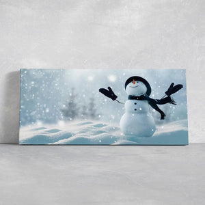 Snowman Christmas Tree Wall Art-Stunning Canvas Prints