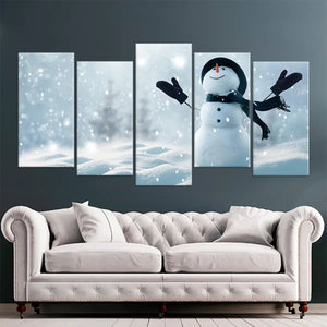 Snowman Christmas Tree Wall Art-Stunning Canvas Prints