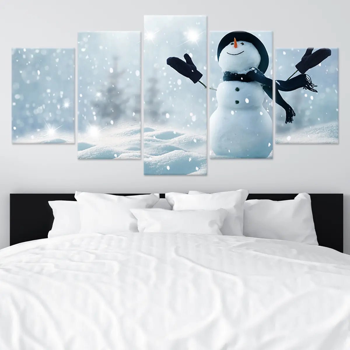 Snowman Christmas Tree Wall Art-Stunning Canvas Prints
