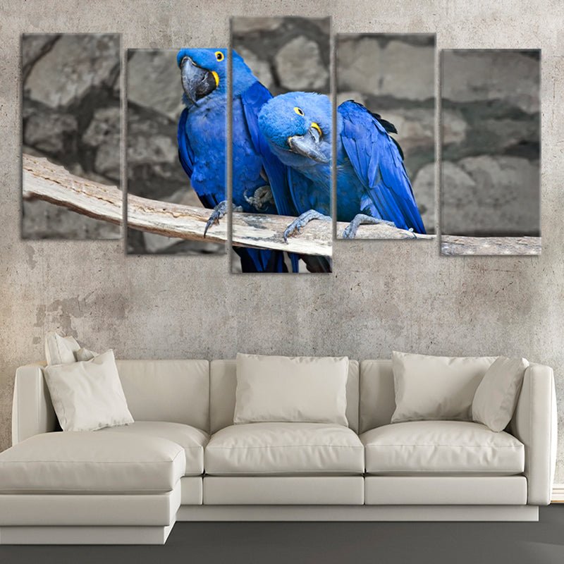 Blue Macaw Parrots Wall Art Canvas-Stunning Canvas Prints