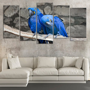 Blue Macaw Parrots Wall Art Canvas-Stunning Canvas Prints