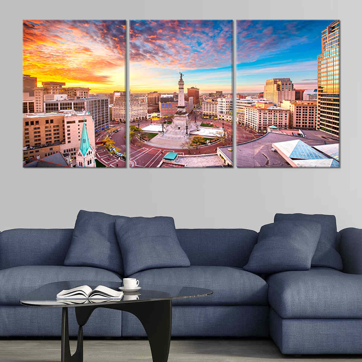 Indianapolis Skyline Wall Art Canvas-Stunning Canvas Prints