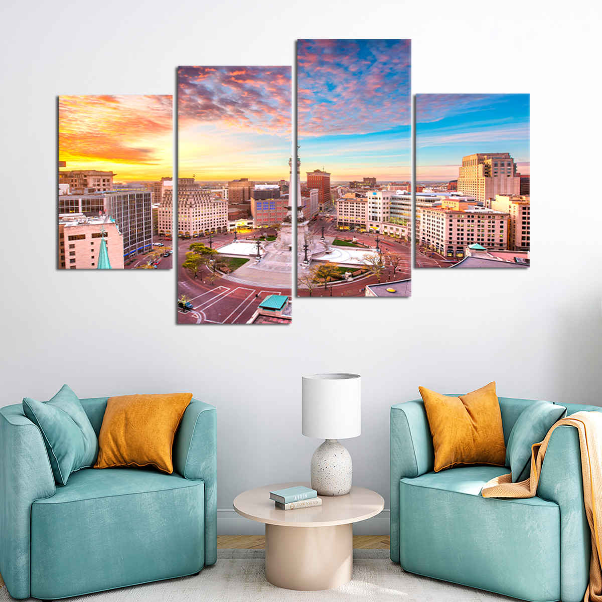 Indianapolis Skyline Wall Art Canvas-Stunning Canvas Prints