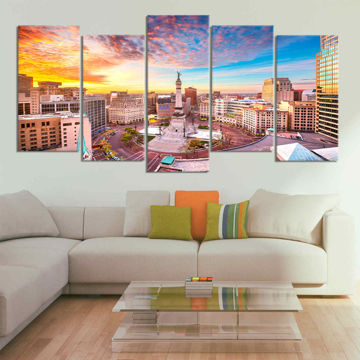 Indianapolis Skyline Wall Art Canvas-Stunning Canvas Prints