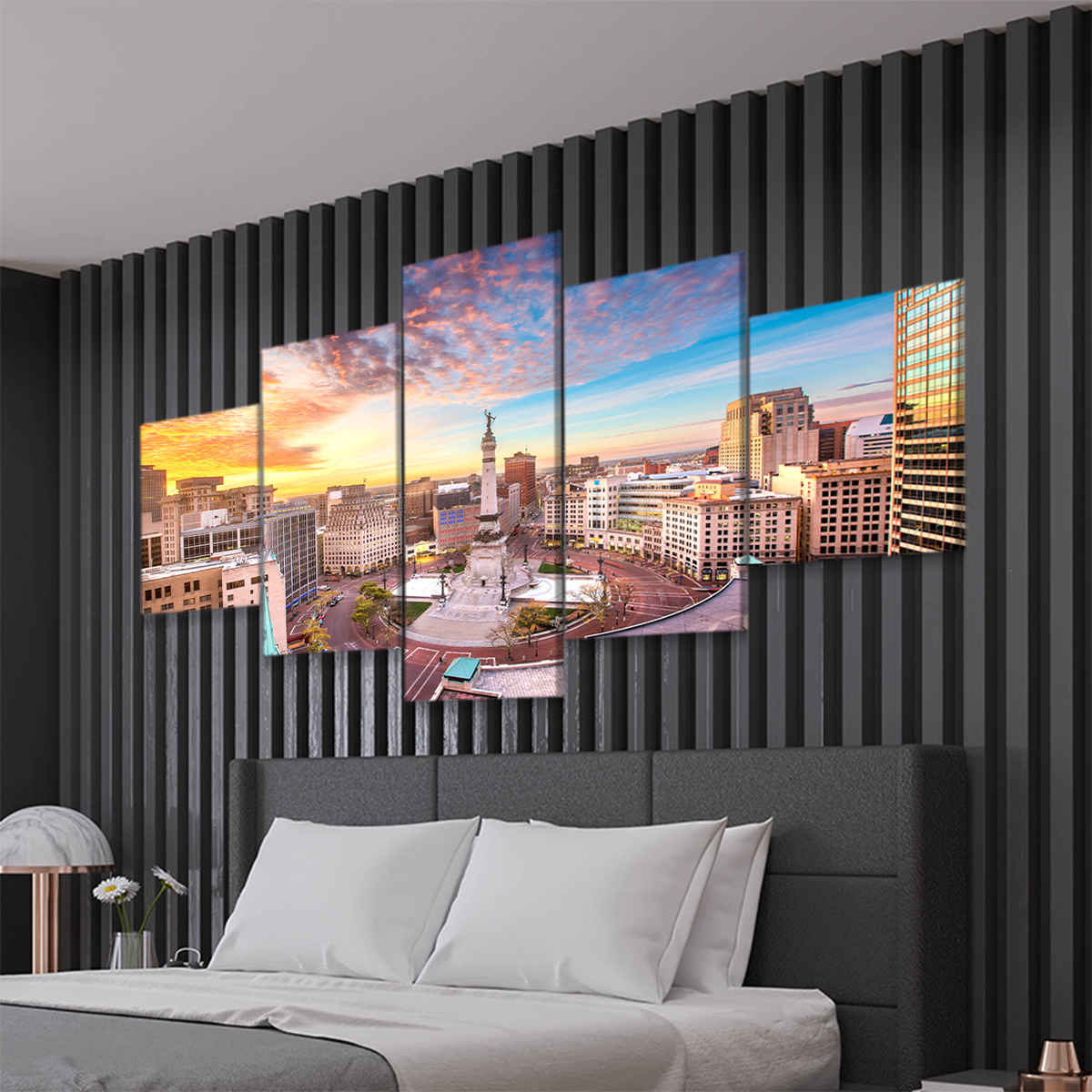 Indianapolis Skyline Wall Art Canvas-Stunning Canvas Prints