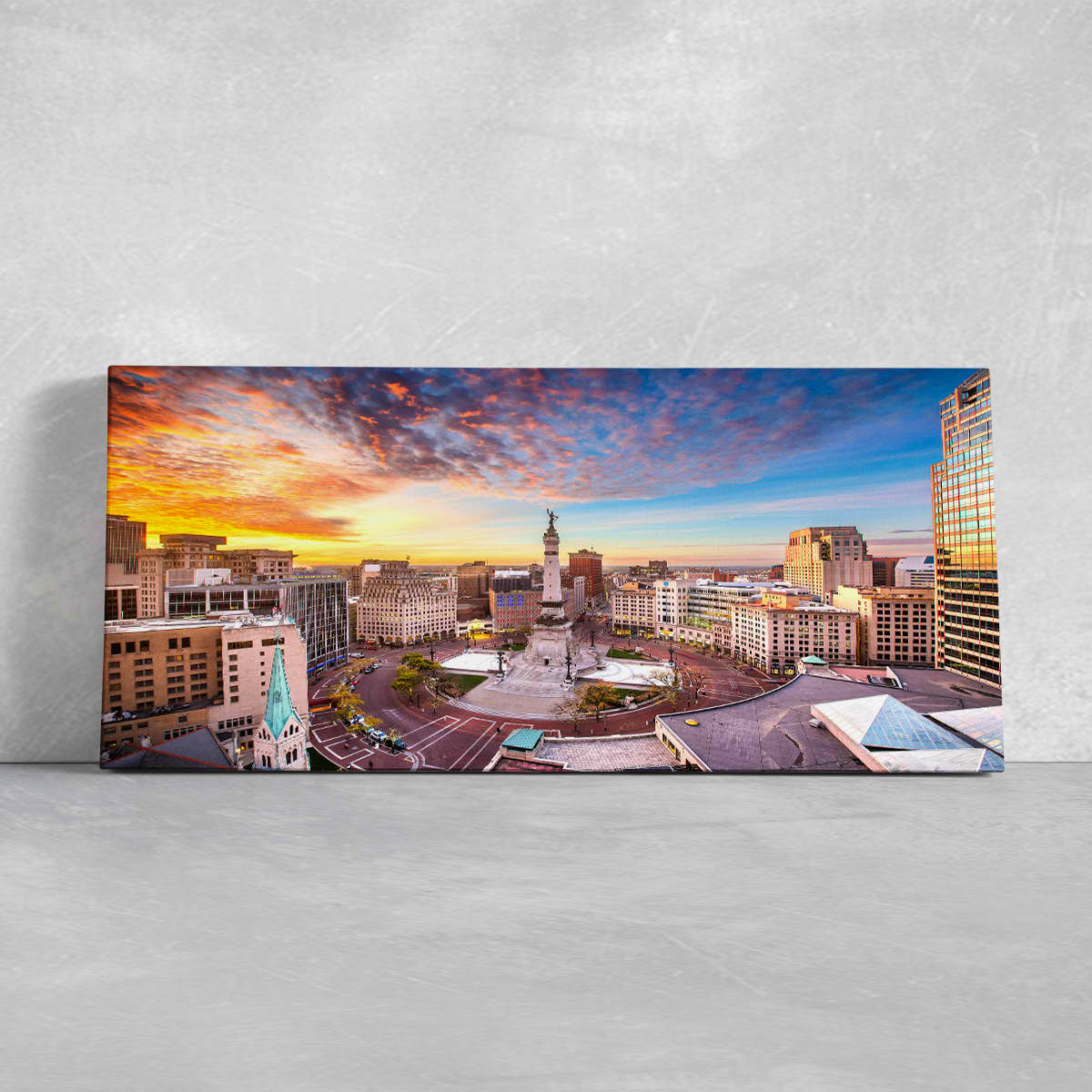 Indianapolis Skyline Wall Art Canvas-Stunning Canvas Prints