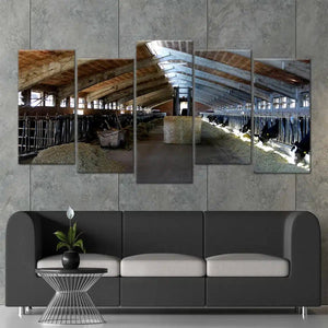 Cattle Barn Wall Art Canvas Print-Stunning Canvas Prints