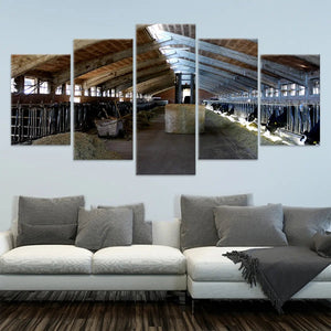 Cattle Barn Wall Art Canvas Print-Stunning Canvas Prints