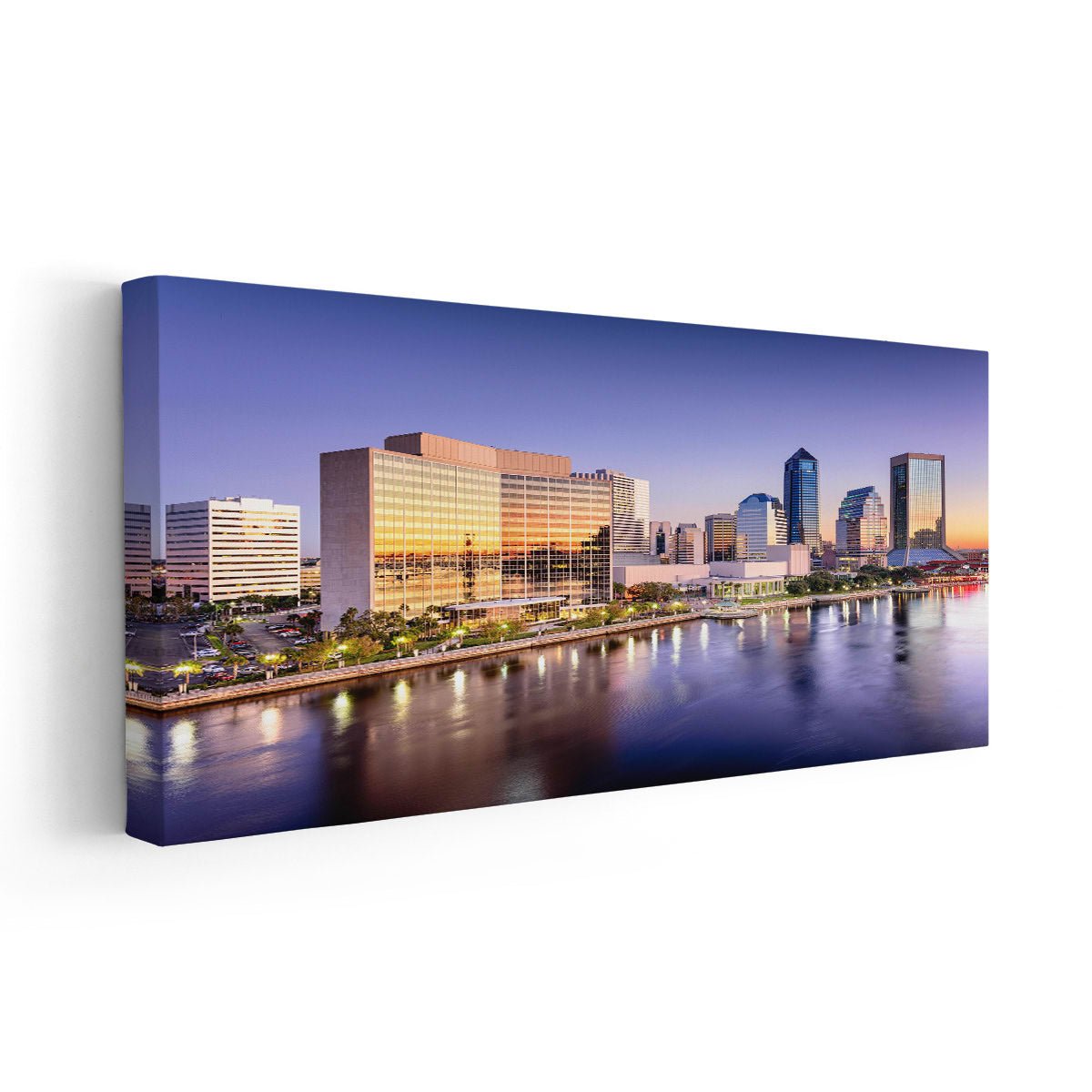 Jacksonville Skyline At Twilight Wall Art Canvas-Stunning Canvas Prints
