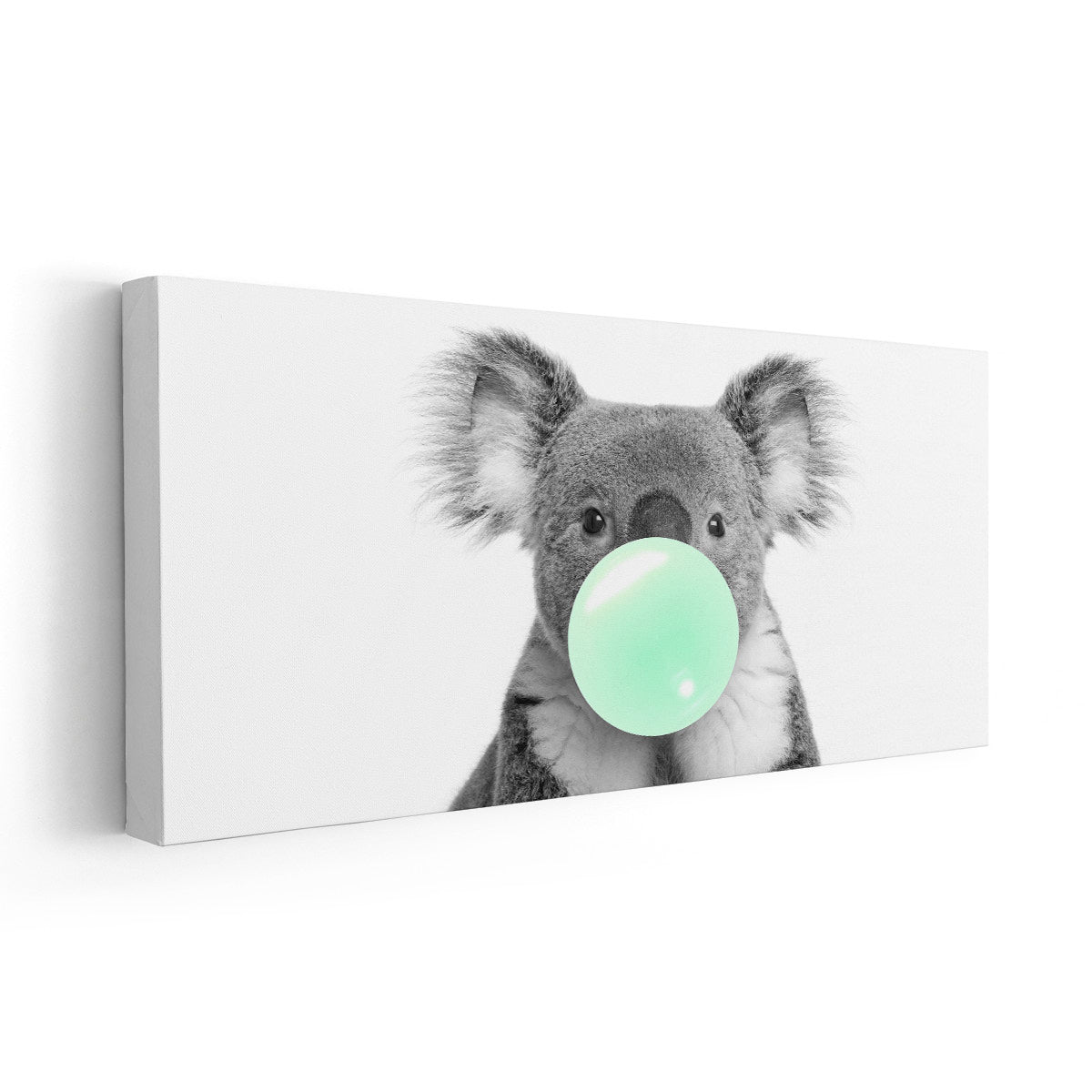 Koala Bear Chewing Green Gum Wall Art