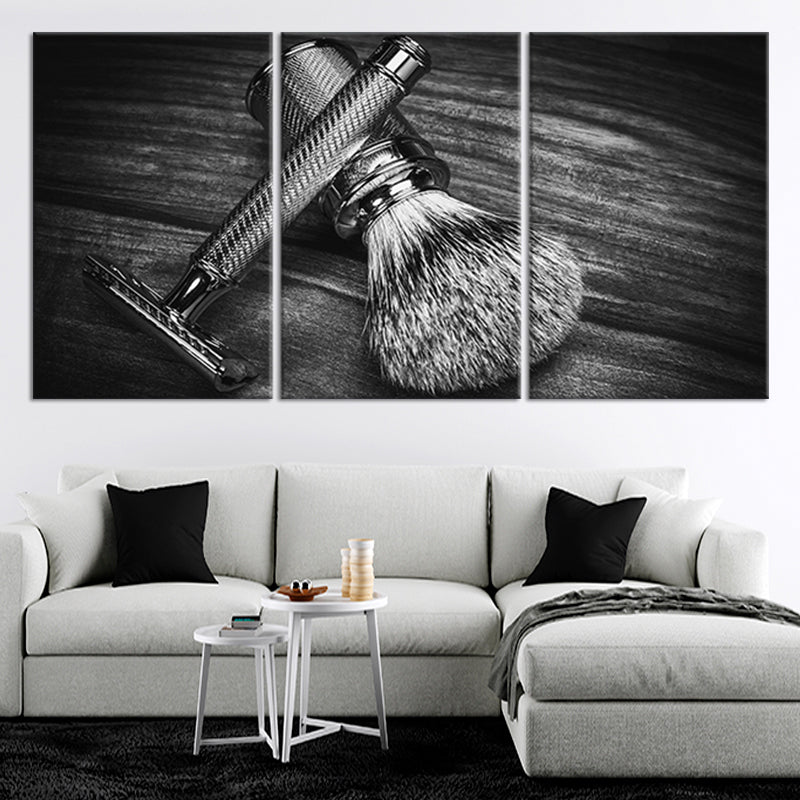 Monochrome Tools For Hair Wall Art Canvas Print-Stunning Canvas Prints
