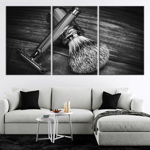 Monochrome Tools For Hair Wall Art Canvas Print-Stunning Canvas Prints