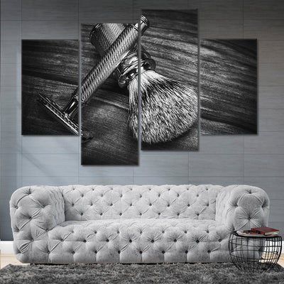 Lifestyle Barbershop Multi Panel Canvas Wall Art 4 pieces