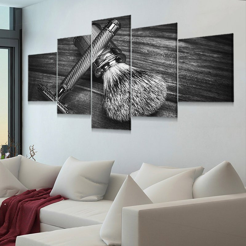 Monochrome Tools For Hair Wall Art Canvas Print-Stunning Canvas Prints