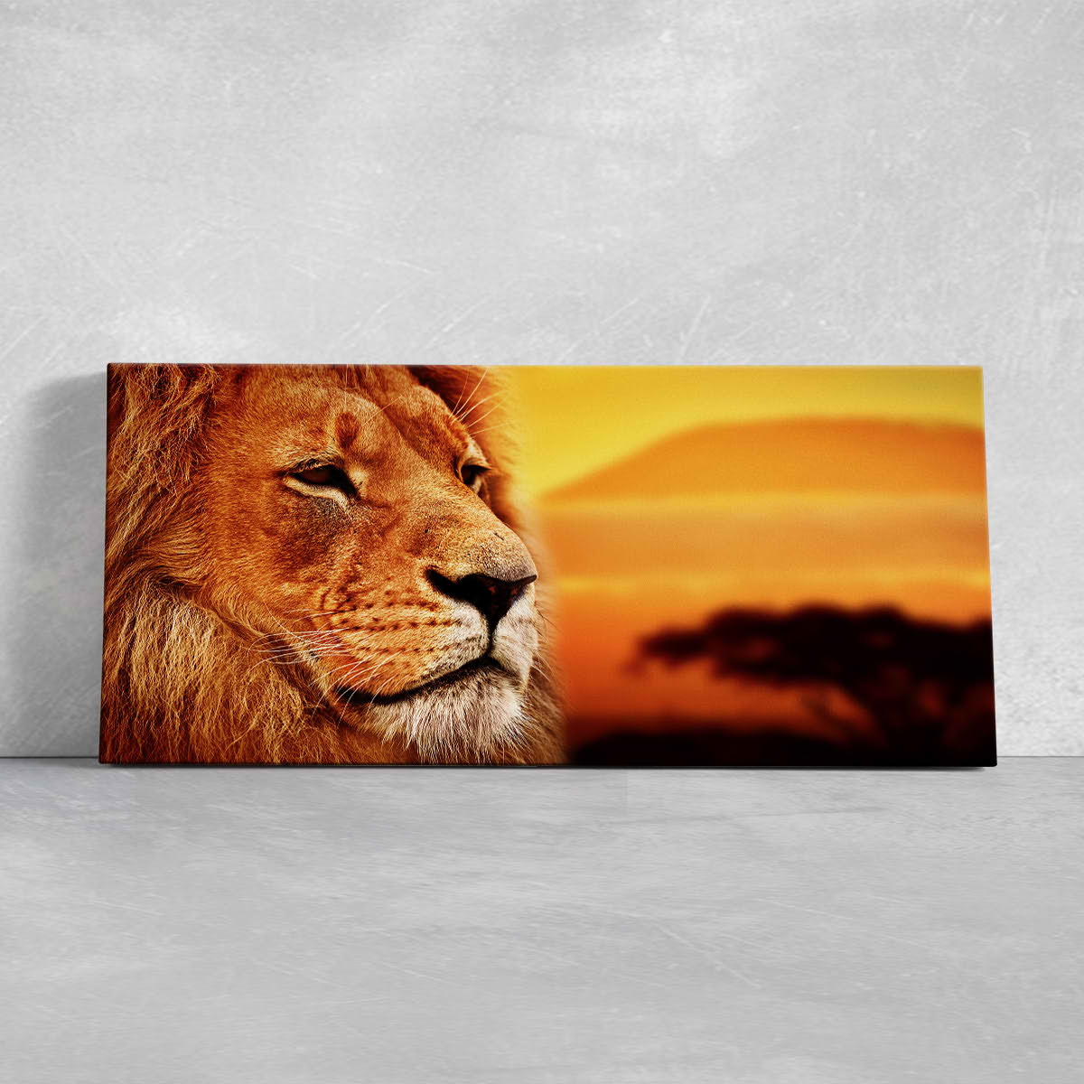 Savanna Lion Portrait Wall Art Canvas-Stunning Canvas Prints