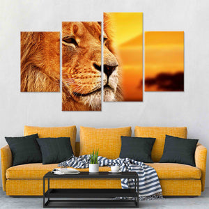 Savanna Lion Portrait Wall Art Canvas-Stunning Canvas Prints