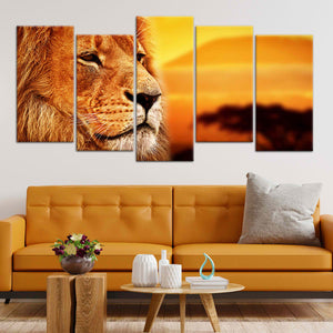Savanna Lion Portrait Wall Art Canvas-Stunning Canvas Prints