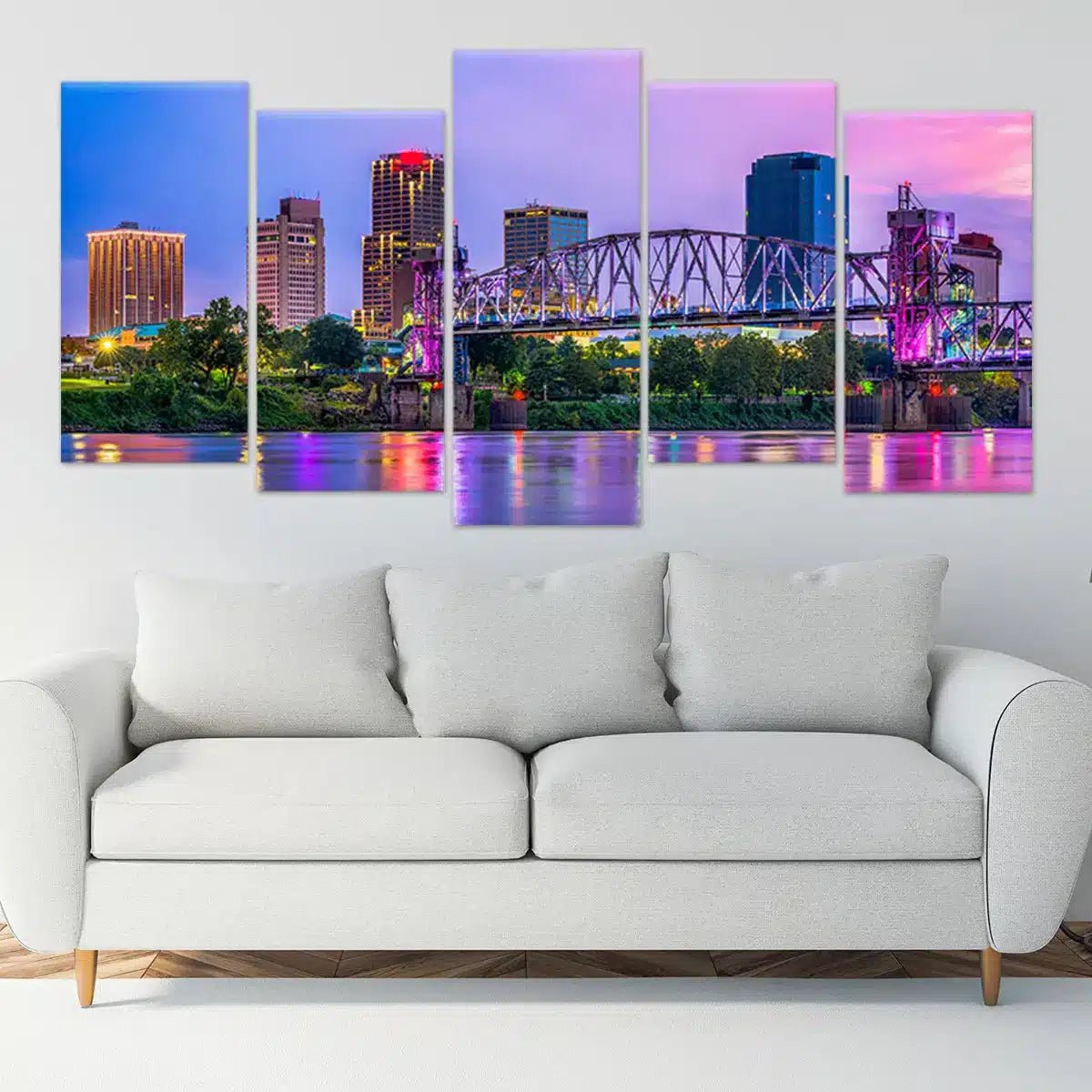 Little Rock Skyline Wall Art Canvas-Stunning Canvas Prints