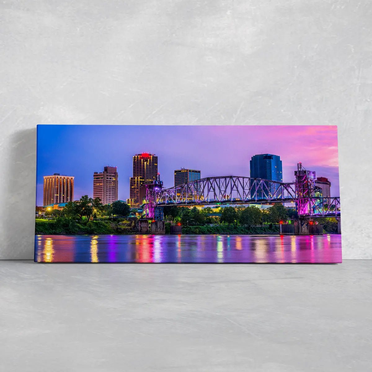 Little Rock Skyline Wall Art Canvas-Stunning Canvas Prints