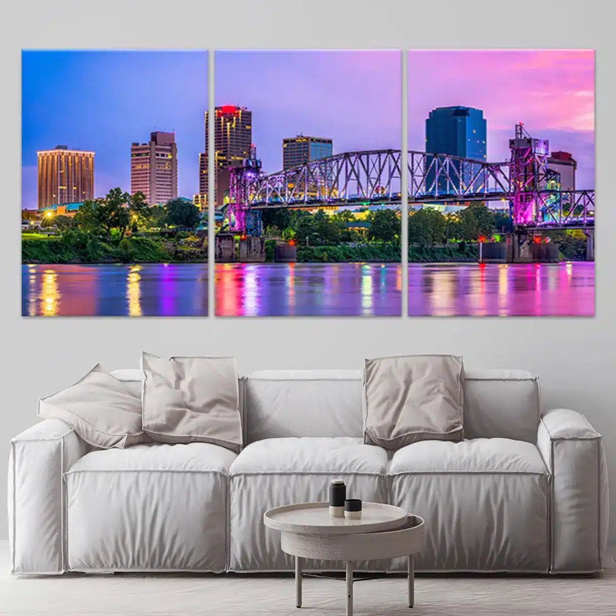 Little Rock Skyline Wall Art Canvas-Stunning Canvas Prints