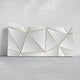 White And Gold Geometric Abstract Wall Art, geometric canvas art, luxury wall art decor​, modern minimalist wall art, contemporary framed wall art, white and gold canvas art​ 