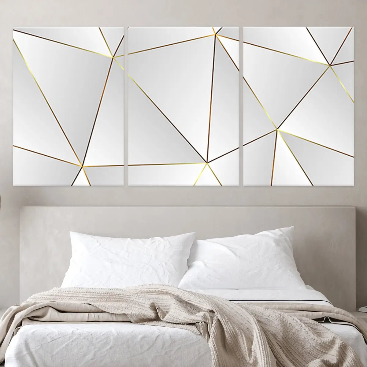 Luxurious Geometric White Wall Art-Stunning Canvas Prints