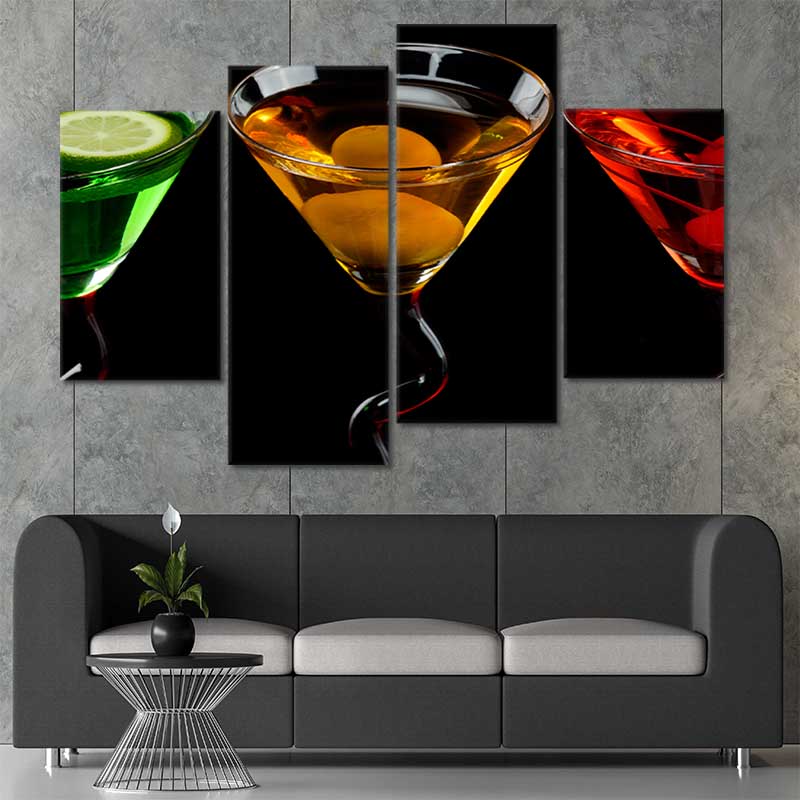 Martini Cocktails Wall Art Canvas Print-Stunning Canvas Prints