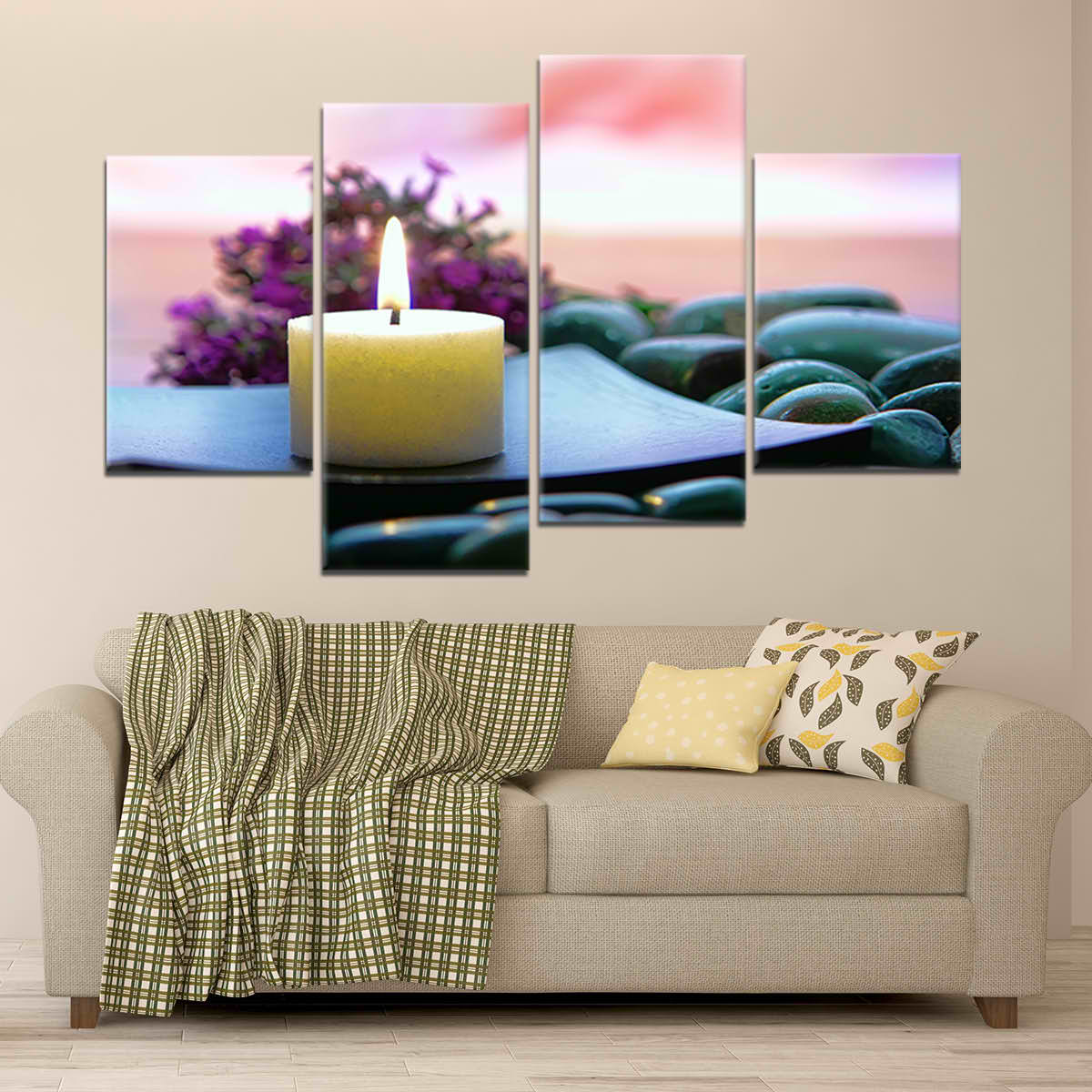 Meditation Candle Wall Art-Stunning Canvas Prints