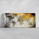 Yellow Grunge World Map Wall Art Canvas Print-Stunning Canvas Prints
