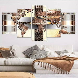 Modern World Map Wall Art-Stunning Canvas Prints