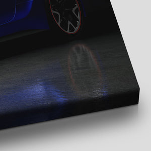 Modern Blue Sports Car Wall Art Canvas Print-Stunning Canvas Prints