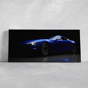 Car Canvas Wall Art, Modern Sports Car Artwork, Blue Car Canvas Prints
