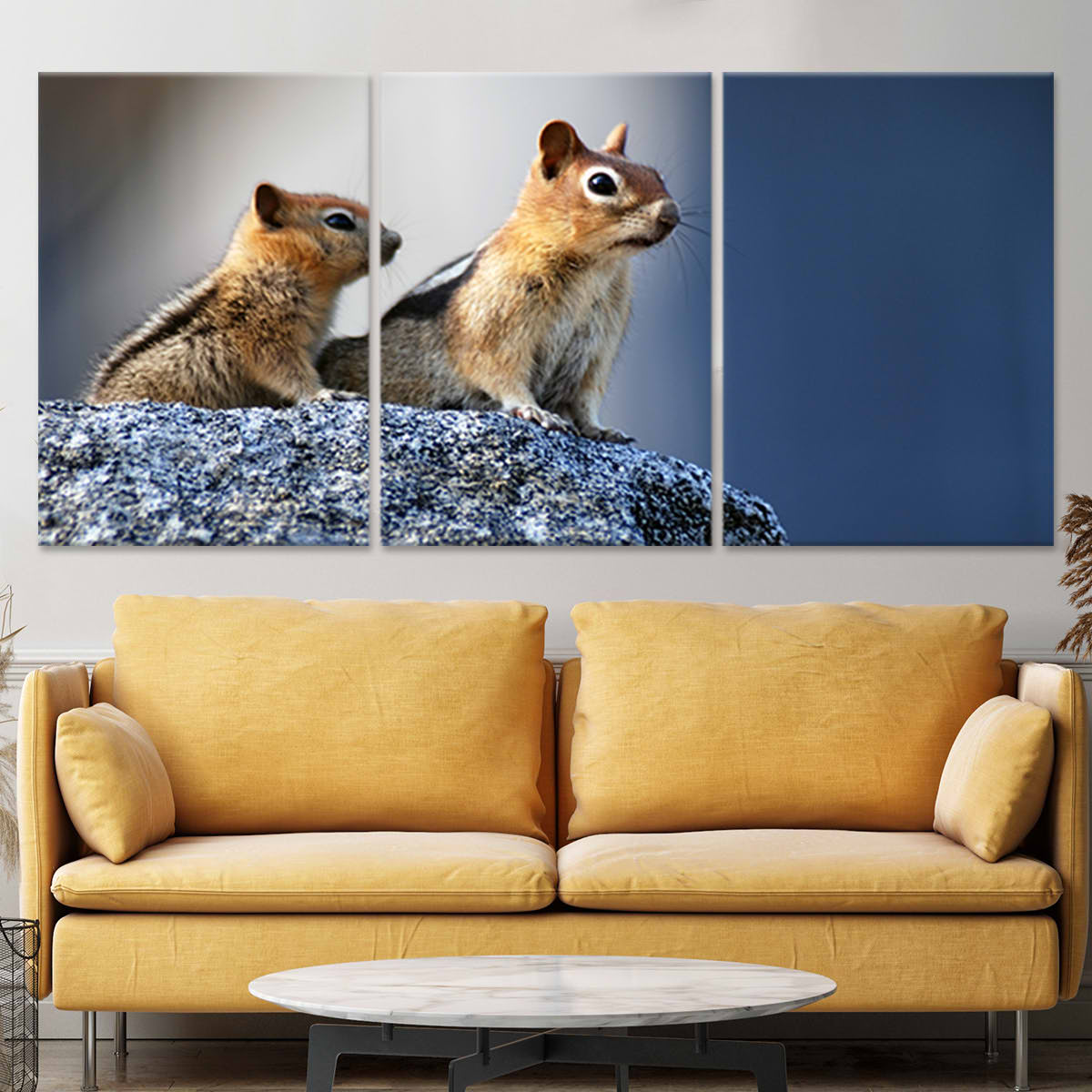Mother And Baby Squirrel Wall Art Canvas-Stunning Canvas Prints