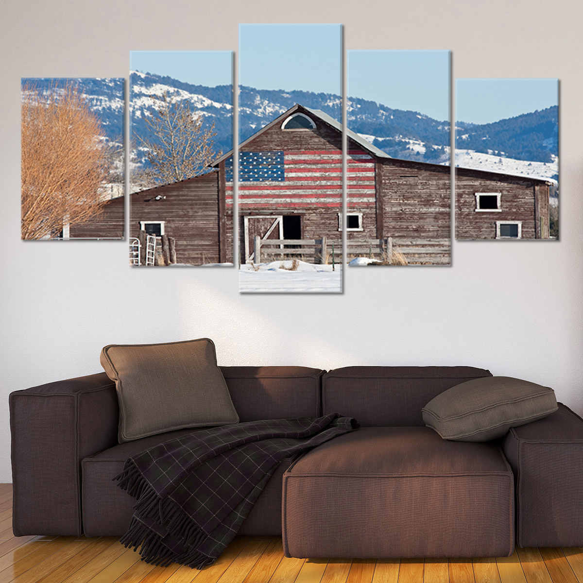 Grand Teton Mountains Barn Wall Art Canvas Print-Stunning Canvas Prints