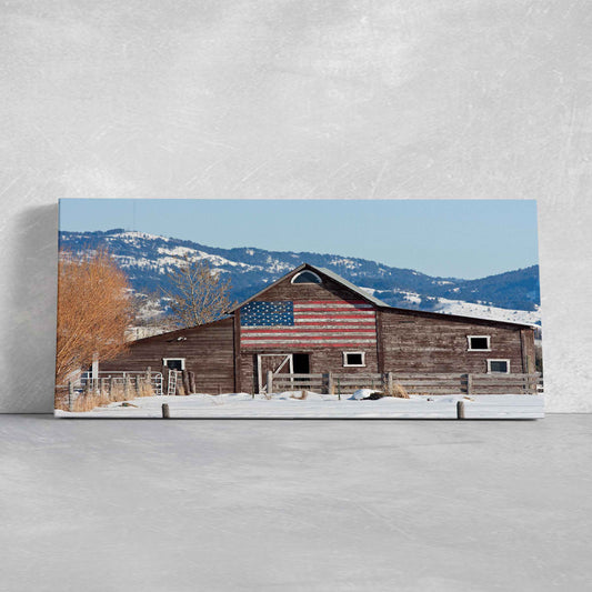 Grand Teton red barn — inspiring western heritage, contemporary canvas wall art as canvas wall art for housewarming