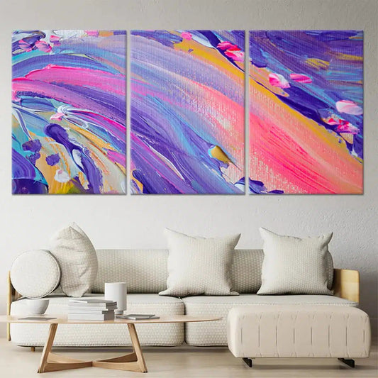 Abstract Purple Wave Wall Art Canvas-Stunning Canvas Prints