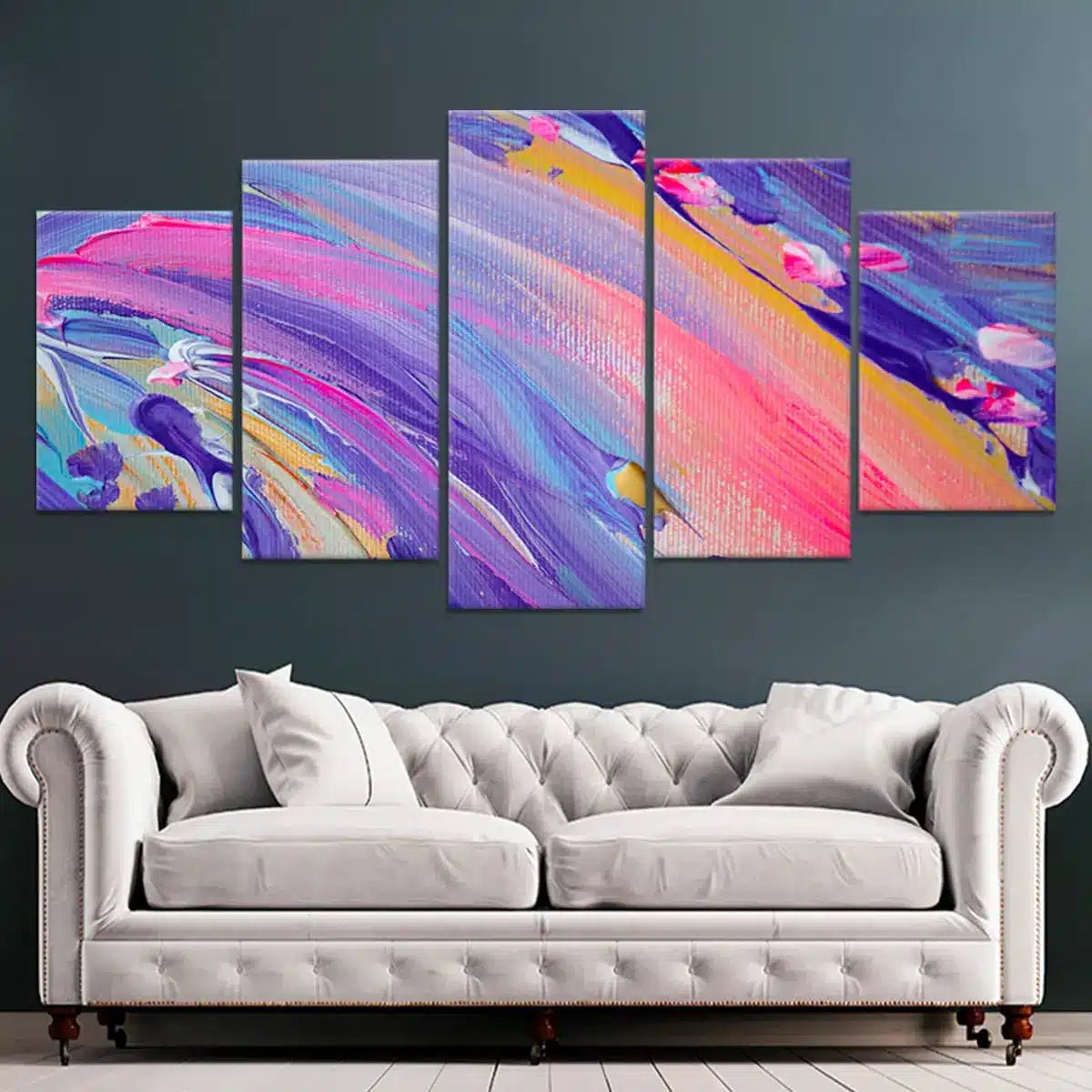 Abstract Purple Wave Wall Art Canvas-Stunning Canvas Prints
