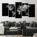 Music World Map Wall Art-Stunning Canvas Prints