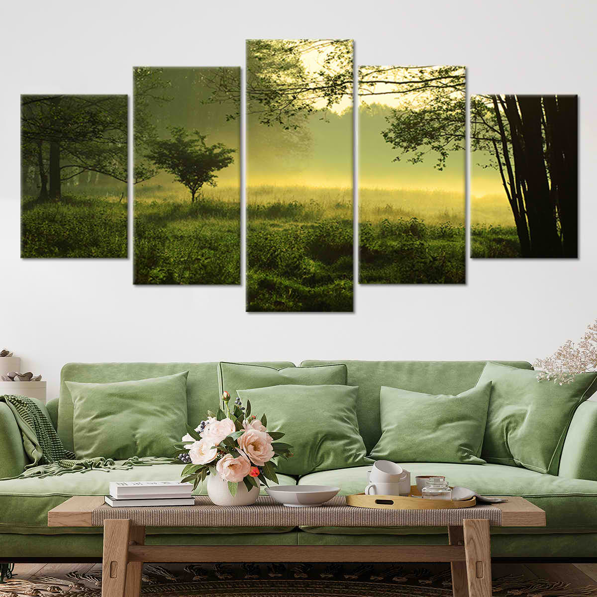 Green Forest Wall Art Canvas-Stunning Canvas Prints