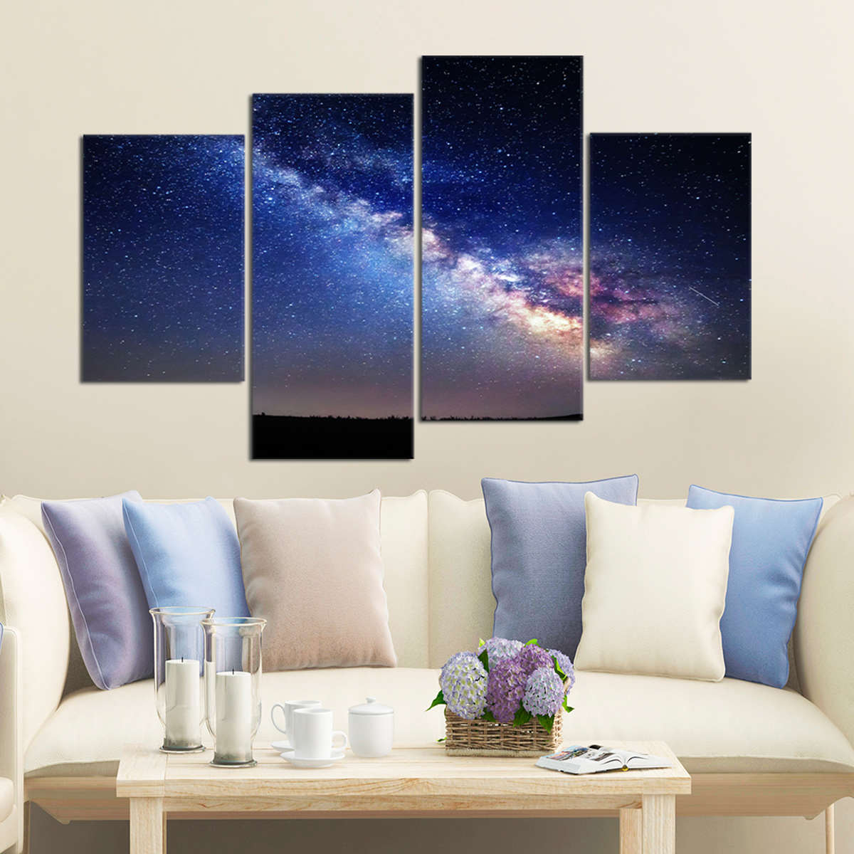 Colorful Milky Way Canvas Wall Art