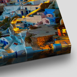 Oia Santorini Sunset Canvas Wall Art-Stunning Canvas Prints