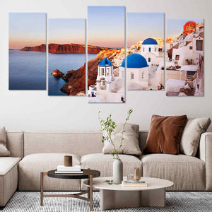 Santorini Skyline Wall Art Canvas-Stunning Canvas Prints