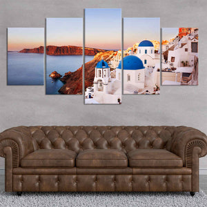 Santorini Skyline Wall Art Canvas-Stunning Canvas Prints