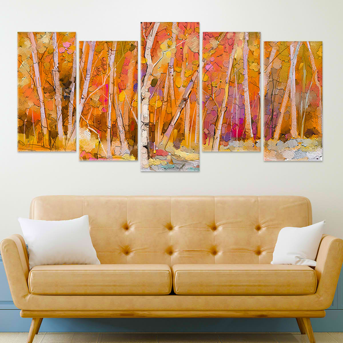 Watercolor Autumn Trees Wall Art