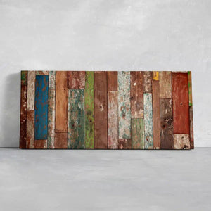 Rustic Wood Mosaic Wall Art Canvas Print-Stunning Canvas Prints