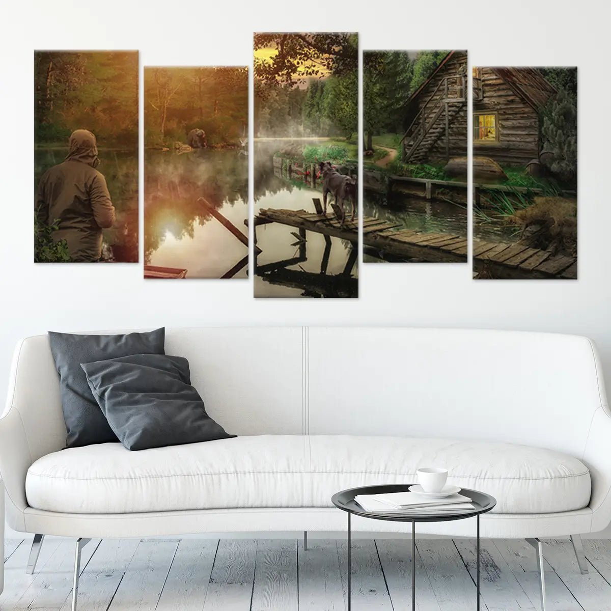 Old House By The River Wall Art-Stunning Canvas Prints