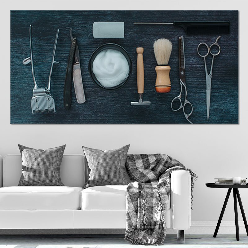Vintage Shaving Tools Wall Art Canvas Print-Stunning Canvas Prints
