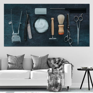Vintage Shaving Tools Wall Art Canvas Print-Stunning Canvas Prints