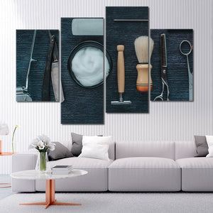 Vintage Shaving Tools Wall Art Canvas Print-Stunning Canvas Prints
